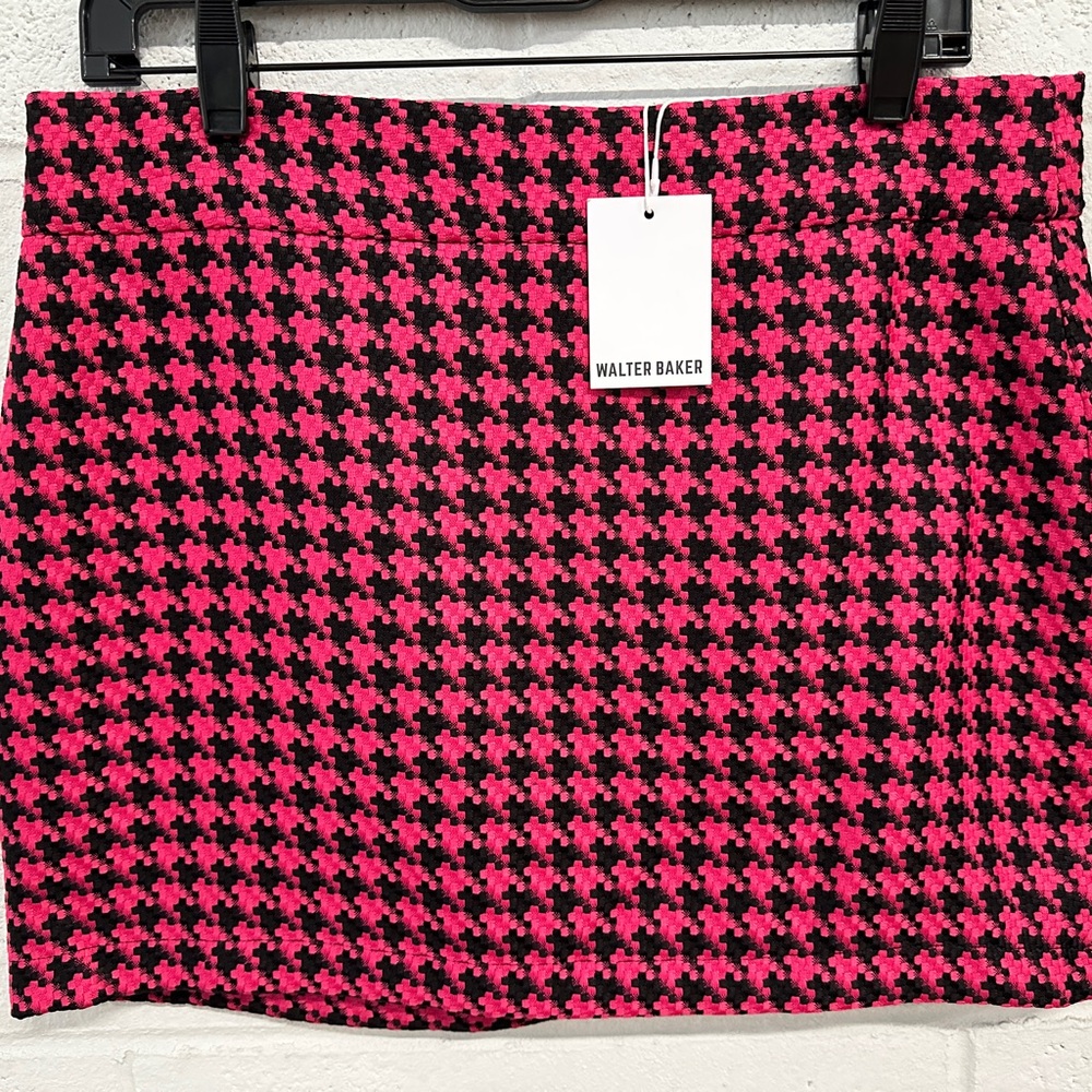 Walter Baker Vibrant Pink and Black Mini Skirt